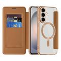 Custodia Samsung Galaxy S26 FE con slot per schede - Compatibile con MagSafe - Marrone