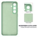 Custodia in silicone liquido con cinghia a mano per Samsung Galaxy S26 FE - Verde