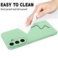 Custodia in silicone liquido con cinghia a mano per Samsung Galaxy S26 FE - Verde
