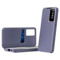 Custodia Samsung Galaxy S26 FE Smart Clear View con slot per schede - Grigio Viola