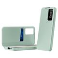 Custodia Flip Samsung Galaxy S26 FE Smart Clear View con slot per schede - Verde chiaro