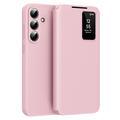 Custodia Samsung Galaxy S26 FE Smart Clear View con slot per schede - Rosa