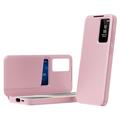 Custodia Samsung Galaxy S26 FE Smart Clear View con slot per schede - Rosa