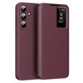Custodia Samsung Galaxy S26 FE Smart Clear View con slot per schede - Rosso vino