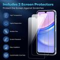 Custodia in TPU per Samsung Galaxy S26 FE con 2x protezioni per lo schermo in vetro temperato - Trasparente