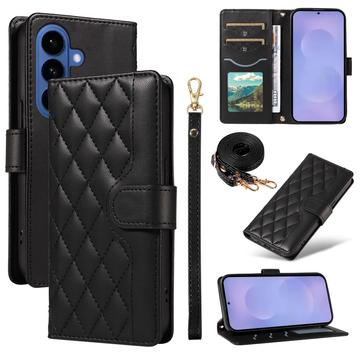 Custodia a portafoglio trapuntata lusso per Samsung Galaxy S26/S26 Pro