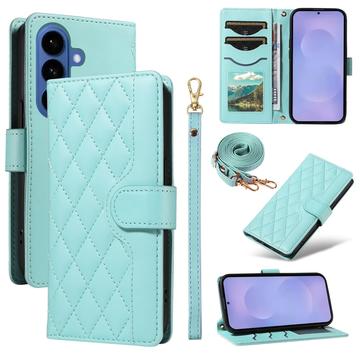 Custodia a portafoglio trapuntata lusso per Samsung Galaxy S26/S26 Pro - Verde