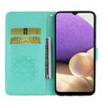 Samsung Galaxy S26 Custodia portafoglio con strass gufo - Ciano