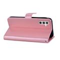 Samsung Galaxy S26 Custodia portafoglio con strass gufo - Oro rosa