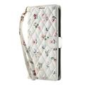 Custodia a portafoglio floreale rombica per Samsung Galaxy S26 Pro - Rose