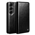 Custodia in pelle a portafoglio Samsung Galaxy S26 Qialino Classic - nera