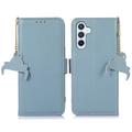 Samsung Galaxy S26 Custodia in pelle con RFID - Blu