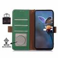 Samsung Galaxy S26 Custodia in pelle a portafoglio con RFID - Verde