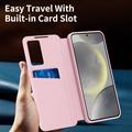 Custodia Samsung Galaxy S26 Smart Clear View con slot per schede - Rosa