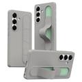 Custodia ibrida Smart Samsung Galaxy S26 con impugnatura in piedi - Grigio titanio