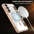Custodia a libro magnetica elegante per Samsung Galaxy S26 con scomparti per carte RFID - Marrone
