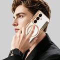 Custodia a libro magnetica elegante per Samsung Galaxy S26 con scomparti per carte RFID - Marrone