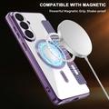 Custodia a libro magnetica elegante per Samsung Galaxy S26 con scomparti per carte RFID - Viola