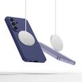 Custodia in silicone liquido Samsung Galaxy S26 Tech-Protect - Compatibile con MagSafe - Violetto cobalto