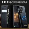 Custodia a portafoglio staccabile 2 in 1 Samsung Galaxy S26 Ultra Caseme C49 - Compatibile con MagSafe, RFID - Nera