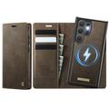 Custodia a portafoglio staccabile 2 in 1 Samsung Galaxy S26 Ultra Caseme C49 - Compatibile con MagSafe, RFID - Caffè