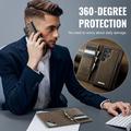 Custodia a portafoglio staccabile 2 in 1 Samsung Galaxy S26 Ultra Caseme C49 - Compatibile con MagSafe, RFID - Caffè