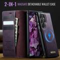 Custodia a portafoglio staccabile 2 in 1 Samsung Galaxy S26 Ultra Caseme C49 - Compatibile con MagSafe, RFID - Viola