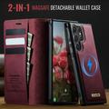 Custodia a portafoglio staccabile 2 in 1 Samsung Galaxy S26 Ultra Caseme C49 - Compatibile con MagSafe, RFID - Rossa
