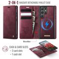 Custodia a portafoglio staccabile 2 in 1 Samsung Galaxy S26 Ultra Caseme C49 - Compatibile con MagSafe, RFID - Rossa