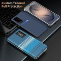 Custodia a libro Smart View con motivo a scacchi e scomparto per carte per Samsung Galaxy S26 Ultra - Blu