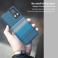 Custodia a libro Smart View con motivo a scacchi e scomparto per carte per Samsung Galaxy S26 Ultra - Blu