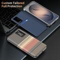 Custodia a libro Smart View per Samsung Galaxy S26 Ultra con motivo a scacchi e scomparto per carte - Marrone