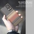 Custodia a libro Smart View per Samsung Galaxy S26 Ultra con motivo a scacchi e scomparto per carte - Marrone