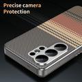 Custodia a libro Smart View per Samsung Galaxy S26 Ultra con motivo a scacchi e scomparto per carte - Marrone