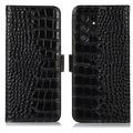 Custodia in Pelle a Portafoglio Serie Crocodile con RFID per Samsung Galaxy S26 Ultra
