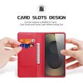 Custodia in Pelle a Portafoglio Dux Ducis Hivo per Samsung Galaxy S26 Ultra - Rossa