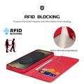 Custodia in Pelle a Portafoglio Dux Ducis Hivo per Samsung Galaxy S26 Ultra - Rossa