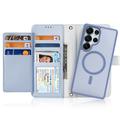 Custodia in pelle a portafoglio con copertura magnetica Dux Ducis Lawa per Samsung Galaxy S26 Ultra - Baby Blue