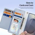 Custodia in pelle a portafoglio con copertura magnetica Dux Ducis Lawa per Samsung Galaxy S26 Ultra - Baby Blue