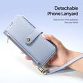 Custodia in pelle a portafoglio con copertura magnetica Dux Ducis Lawa per Samsung Galaxy S26 Ultra - Baby Blue