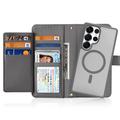 Custodia in pelle a portafoglio con copertura magnetica Dux Ducis Lawa per Samsung Galaxy S26 Ultra - Grigio