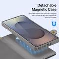 Custodia in pelle a portafoglio con copertura magnetica Dux Ducis Lawa per Samsung Galaxy S26 Ultra - Grigio