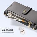 Custodia in pelle a portafoglio con copertura magnetica Dux Ducis Lawa per Samsung Galaxy S26 Ultra - Grigio