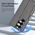 Custodia in pelle a portafoglio con copertura magnetica Dux Ducis Lawa per Samsung Galaxy S26 Ultra - Grigio