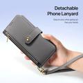 Custodia in pelle a portafoglio con copertura magnetica Dux Ducis Lawa per Samsung Galaxy S26 Ultra - Grigio