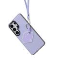 Custodia Samsung Galaxy S26 Ultra Dux Ducis Luvy con anello per le dita e cinturino per la mano - Viola / Conchiglia