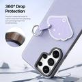 Custodia Samsung Galaxy S26 Ultra Dux Ducis Luvy con anello per le dita e cinturino per la mano - Viola / Conchiglia
