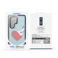 Custodia per Samsung Galaxy S26 Ultra Dux Ducis Luvy con anello per le dita e cinturino per la mano - Blu cielo / Cuore