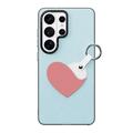 Custodia per Samsung Galaxy S26 Ultra Dux Ducis Luvy con anello per le dita e cinturino per la mano - Blu cielo / Cuore