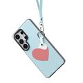 Custodia per Samsung Galaxy S26 Ultra Dux Ducis Luvy con anello per le dita e cinturino per la mano - Blu cielo / Cuore